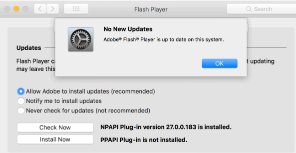 update adobe flash player on mac