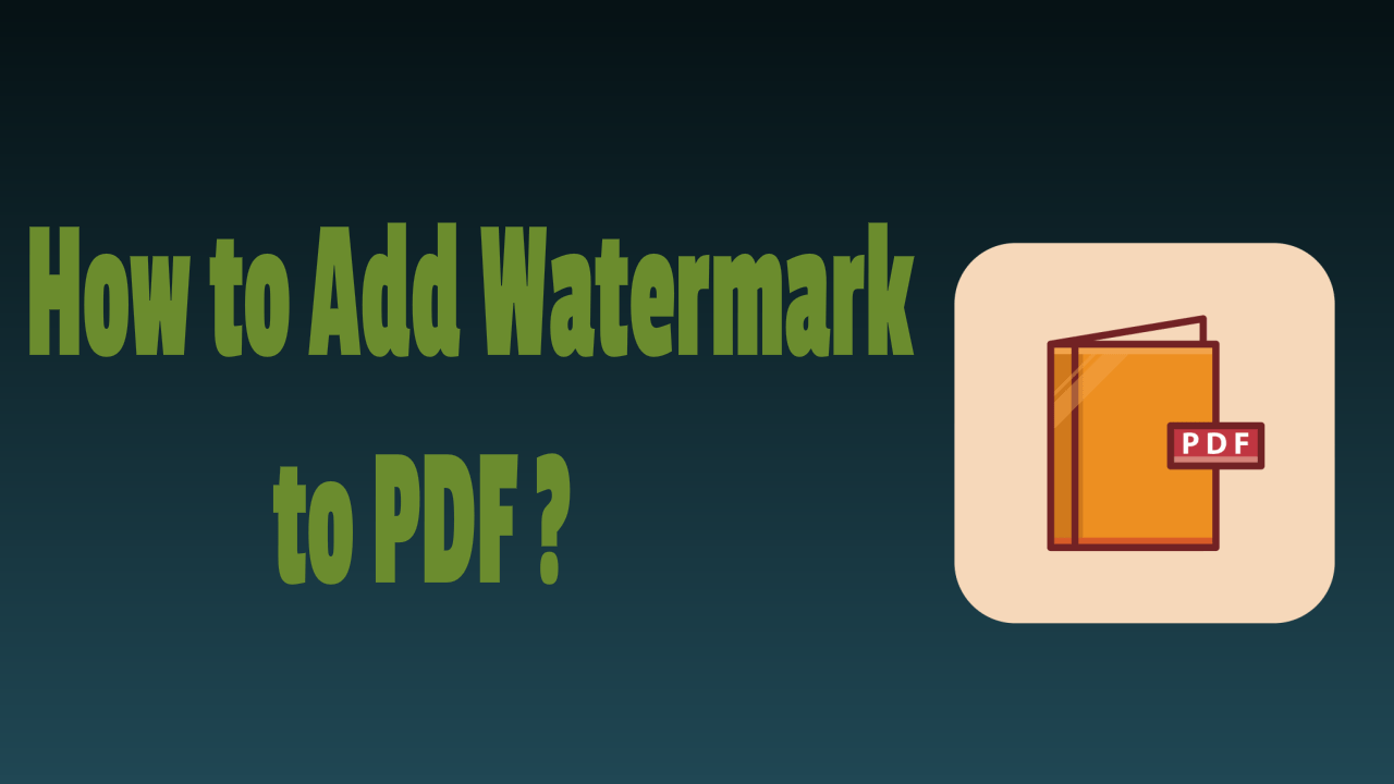 Add Watermark to Pdf