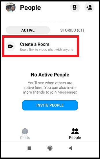 Create a Room-option-on-Messenger-app