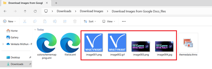 Downloaded Image files