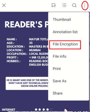 File encryption option