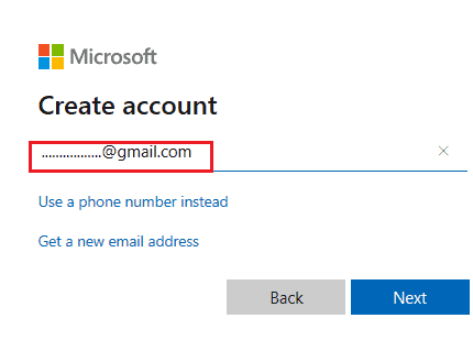 Creation of Microsoft Account