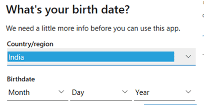 date of birth details
