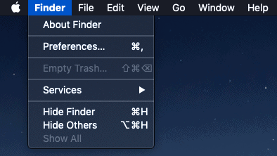 open finder