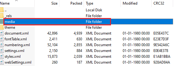 Media folder selection