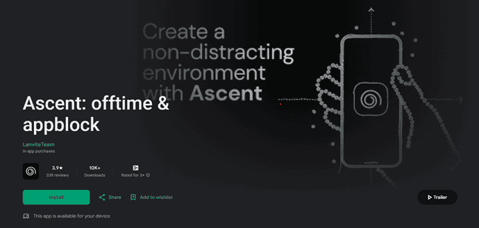 Ascent: screentime and appblock