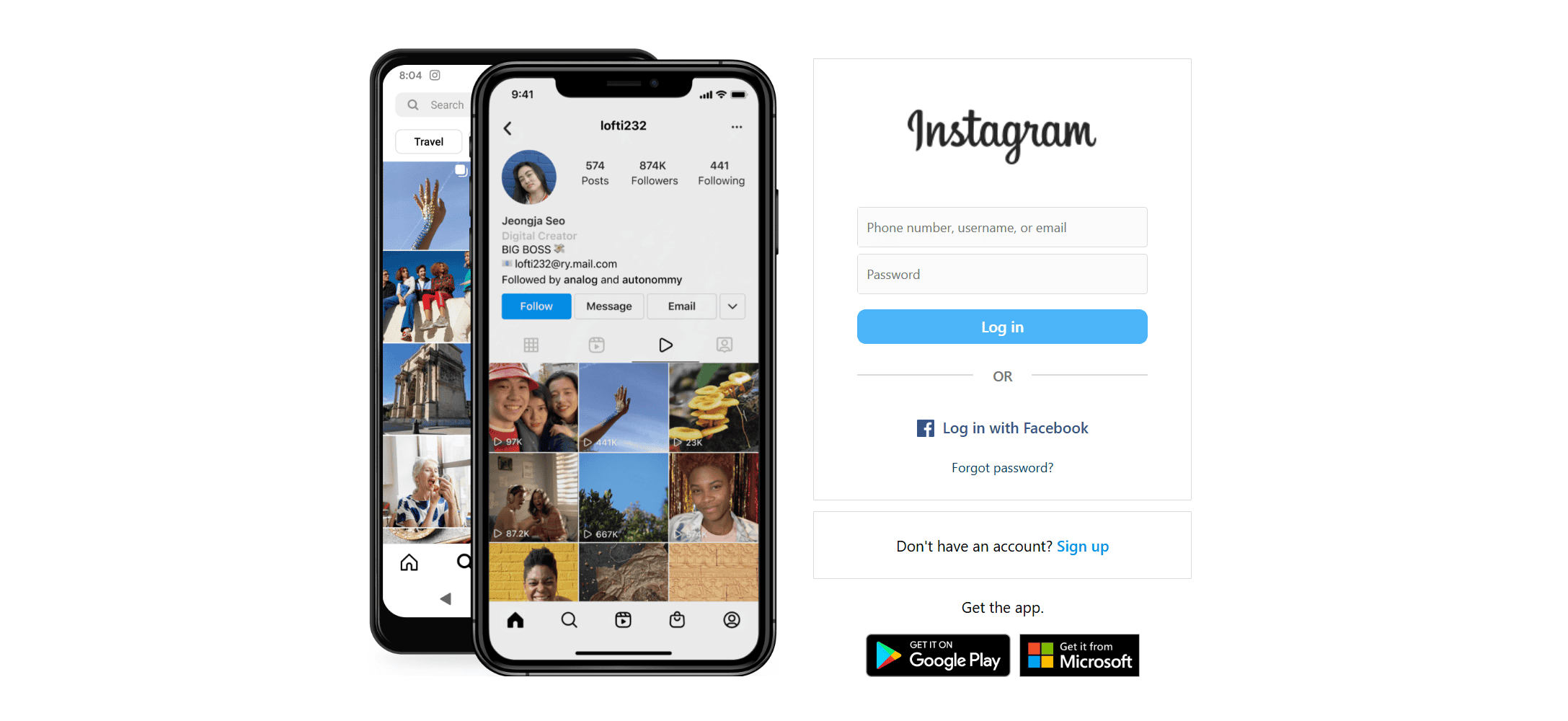 Instagram Homepage