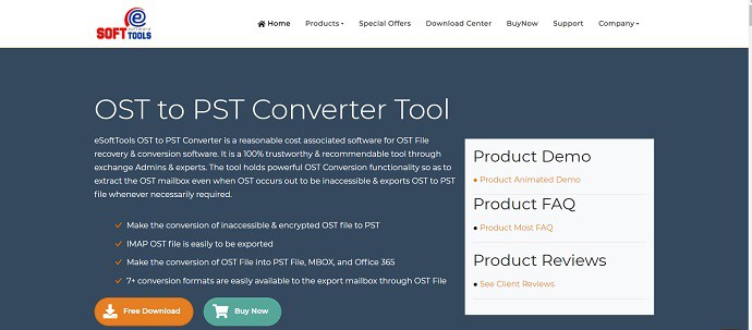 eSoftTools- Popular OST to PST converter software.