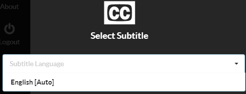  select the language for subtitles