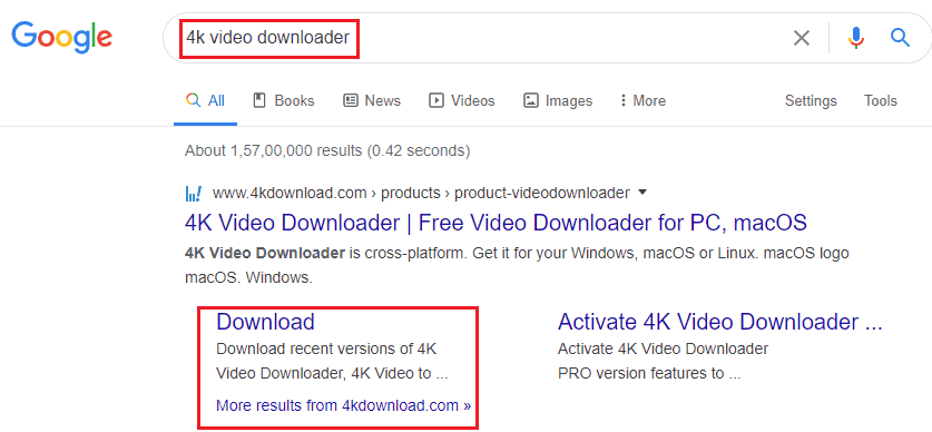 click on the download option