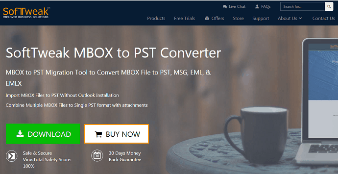 Softweak Mbox to PST converter tool