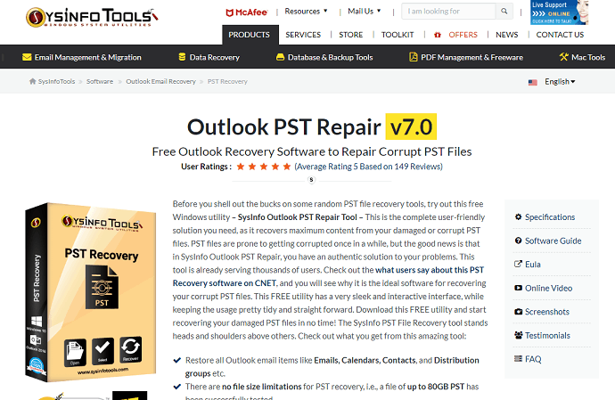 Sysinfo outlook recovery tool