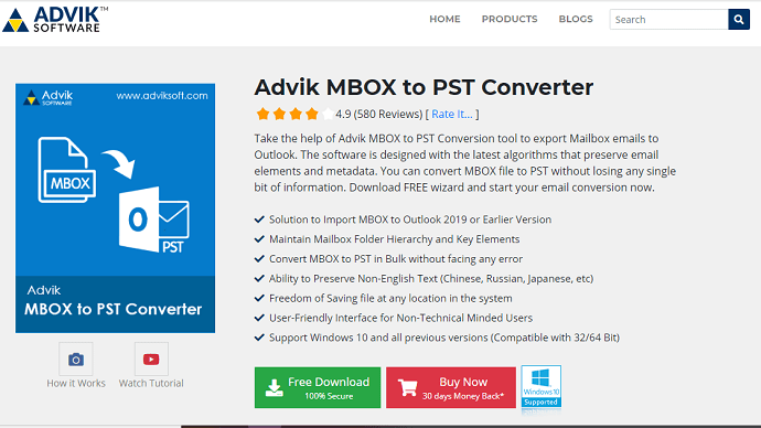 advik MBOX to PST Converter