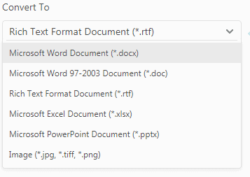 Choose format in Acrobat Reader