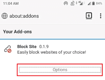 options for block site