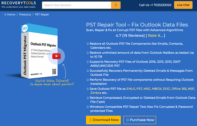 recovery tools outlook repair tool