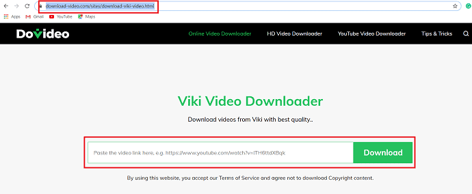 DoVideo- online Viki video downloader.