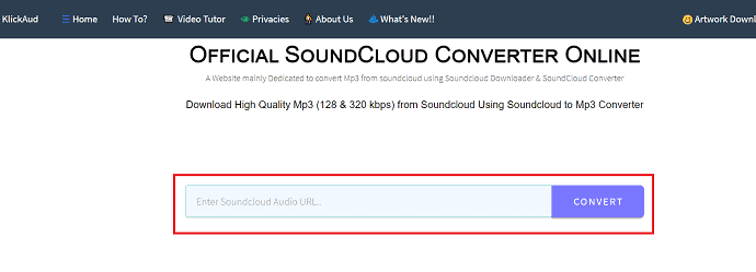 KlickAud-soundcloud online converter.