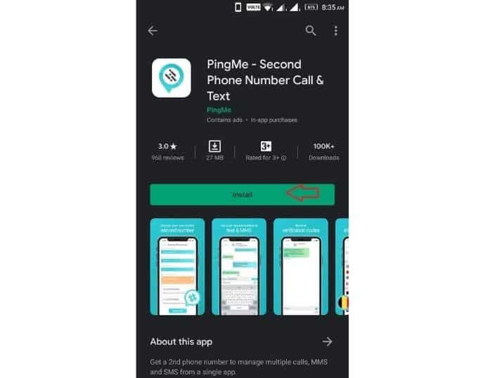 Step 1 Download and Install the Pingme app from either play store or Apple store.