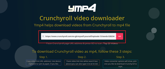 YMP4- best Crunchyroll video downloader.