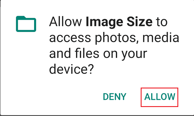 click on allow