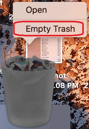 Empty Trash option