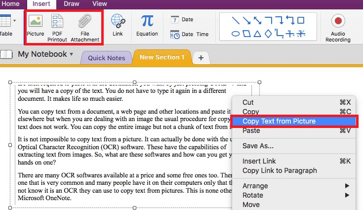 Convert image to Excel using MS office