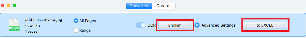 Convert image to excel using cisdem pdf converter ocr mac