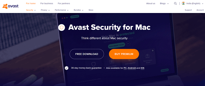 Avast-security for mac webpage. 