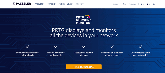 PRTG network monitor.