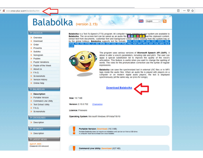Step 1 Download and install Balabolka from the official website.