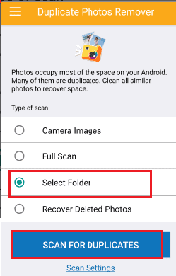 select and scan 
