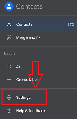 settings option 