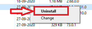 Uninstall program