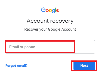 enter mail and click on next