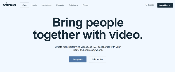 Vimeo-A-YouTube-compitator-Homepage.