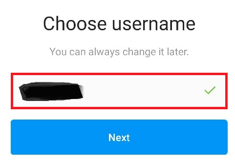 chose user name