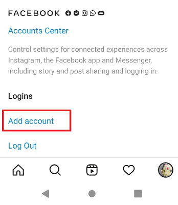 click on add account