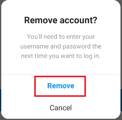 remove option