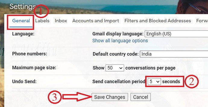 Gmail unsend option