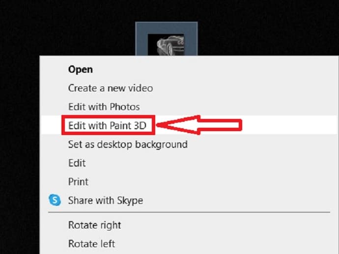Importing file to Paint 3D