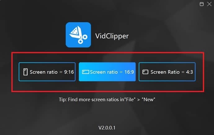 VidClipper screenratio