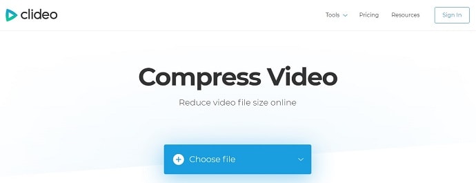 Clideo free video compressor online