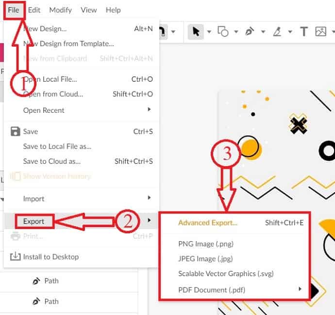 Gravit Designer export file