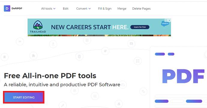 DeftPDF homepage