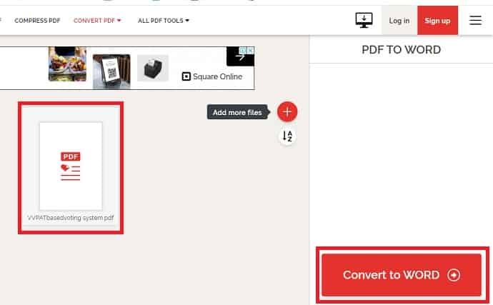 ILovePDF selection