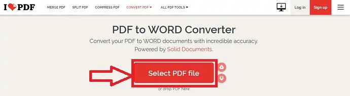 ILovePDF website