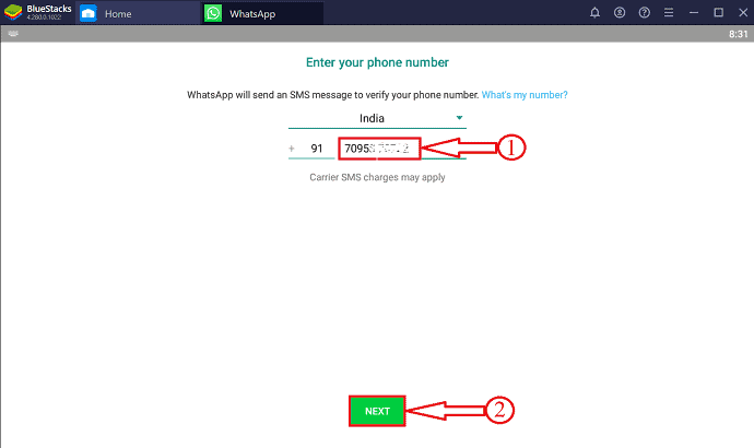 Whatsapp number verification