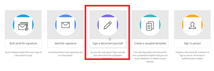 Sign a document yourself