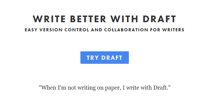Draft- Free writing software